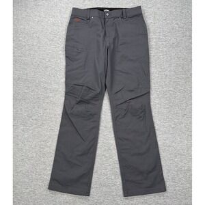 Brunt Work Pants Mens Size 34x32 Gray Canvas Stretch Outdoor Utility Workwear